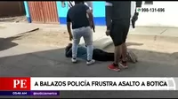 Carabayllo: A balazos policías frustran asalto a botica