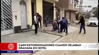 Carabayllo: Caen extorsionadores cuando dejaban granada en hotel