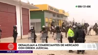 Carabayllo: Desalojan a comerciantes de mercado con orden judicial