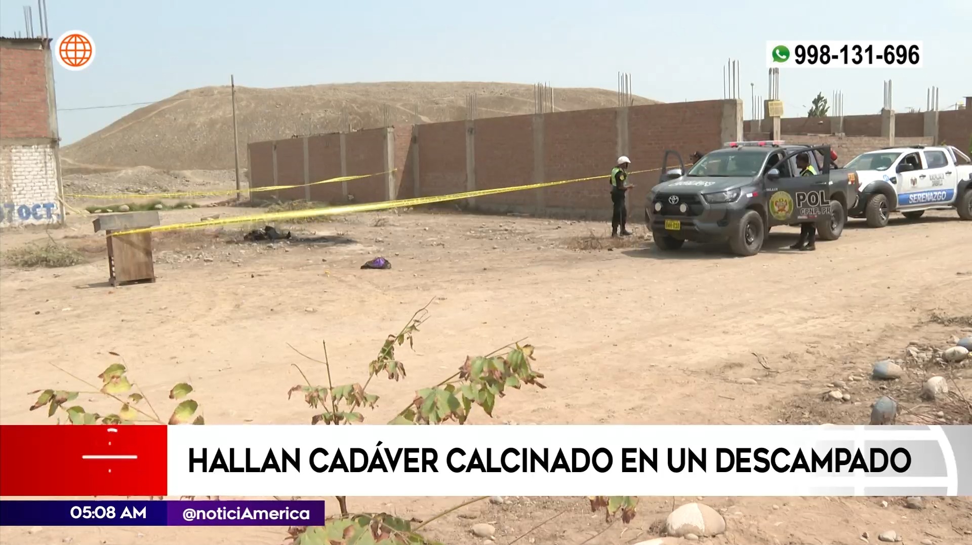 Hallan cadáver en Carabayllo. Foto: América Noticias