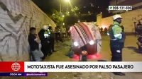 Carabayllo: Mototaxista fue asesinado por falso pasajero