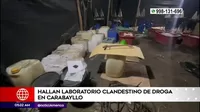 Carabayllo: Policía halló laboratorio clandestino de drogas