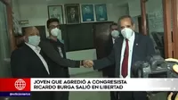 Carlos Ezeta: Joven que agredió al congresista Ricardo Burga fue liberado 
