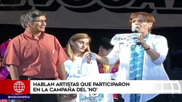 Caso Villarán: artistas que participaron en la campaña del NO se defienden