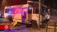 Centro de Lima: 6 heridos tras choque de camioneta con una cúster