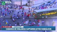 Centro de Lima: Imágenes de cámaras de seguridad muestran actos vandálicos