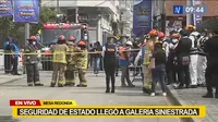  Incendio en galería comercial del  Centro de Lima fue finalmente apagado 