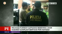 Centro de Lima: Policías bebían licor mientras cumplían horas de servicio en comisaría