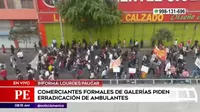 Cercado de Lima: Comerciantes formales de galerías exigen erradicación de ambulantes