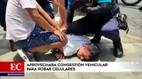Cercado de Lima: delincuente aprovechaba congestión vehicular para robar celulares