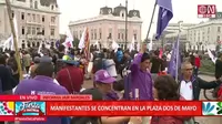 Cercado de Lima: Grupo de manifestantes intentan llegar al Congreso