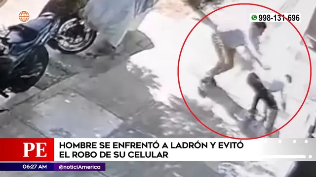 Cercado de Lima: Hombre se enfrentó a ladrón y evitó robo de su celular