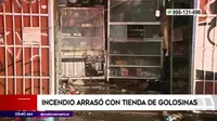 Cercado de Lima: Incendio arrasó con tienda de golosinas