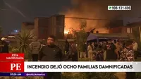 Cercado de Lima: Incendio dejó ocho familias damnificadas