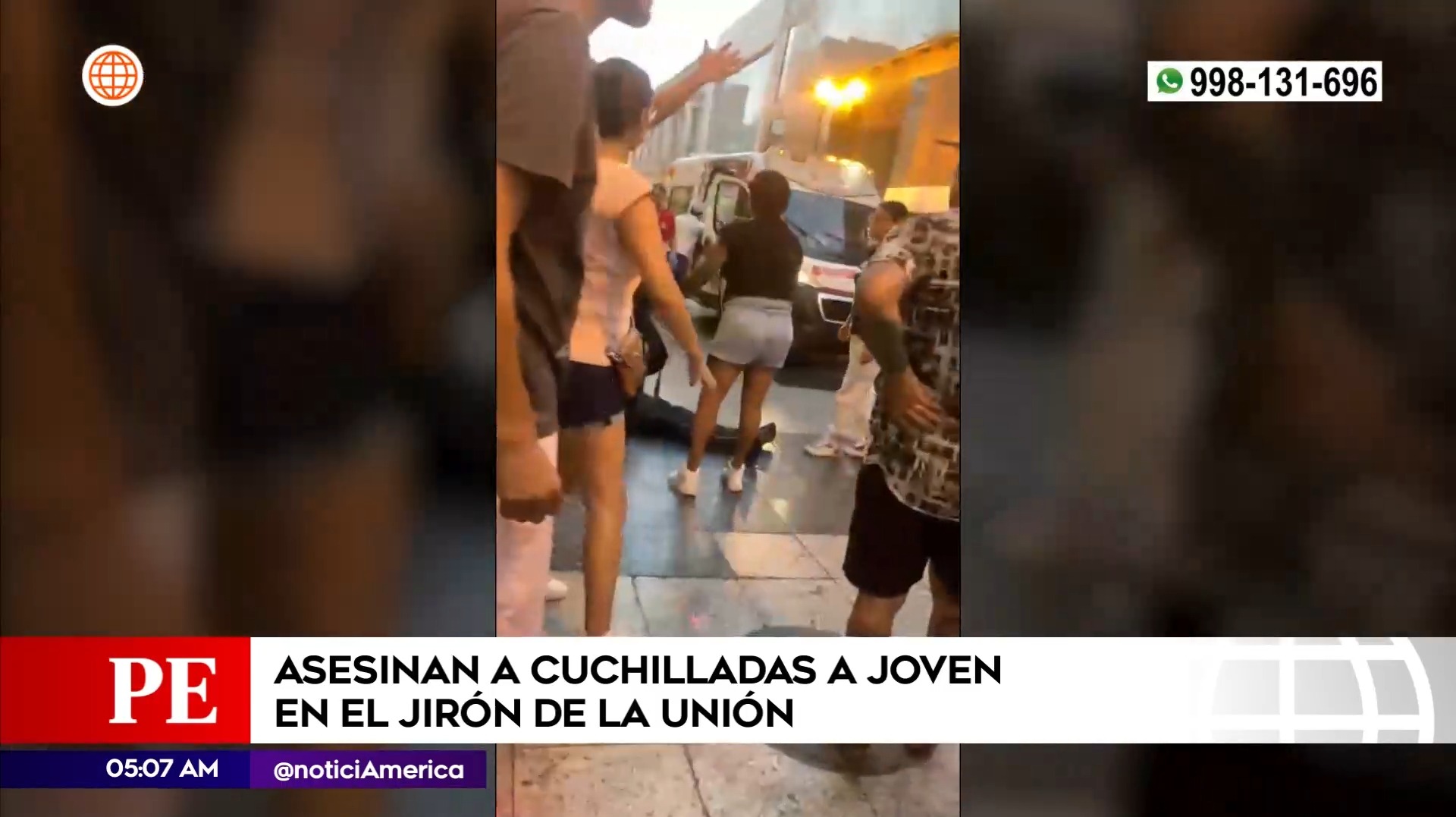 Asesinato en Jirón de la Unión. Foto: América Noticias