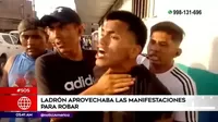 Cercado de Lima: Ladrón aprovechaba las manifestaciones para robar