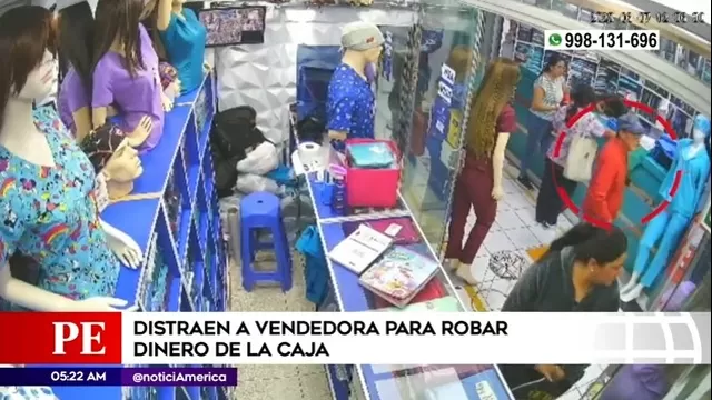 Cercado de Lima: Ladrones distraen a vendedora para robar dinero de caja