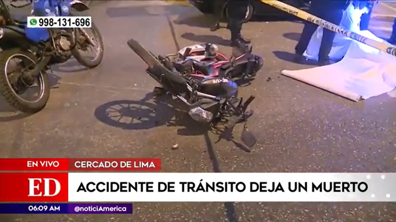 Cercado de Lima: Motociclista murió tras impactar contra un taxi