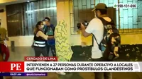 Cercado de Lima: PNP interviene locales que operaban como prostíbulos