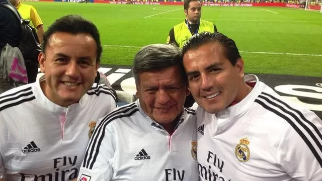 César Acuña disfrutó junto a sus hijos del Barcelona - Madrid en el Bernabéu