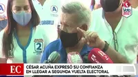 César Acuña: "Va a ser 'papayita' pasar a segunda vuelta"
