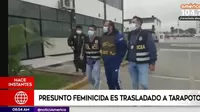 César La Barrera Martínez: Presunto feminicida fue trasladado a Tarapoto