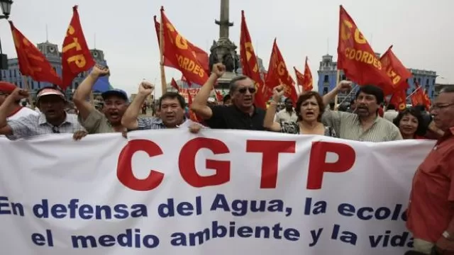 Marcha de la CGTP. Foto: Perú21