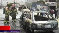 Chaclacayo: Pareja salvó de morir tras incendio en su vehículo
