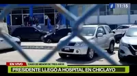 Chiclayo: Castillo llegó al hospital donde permanece internada menor que fue secuestrada y torturada