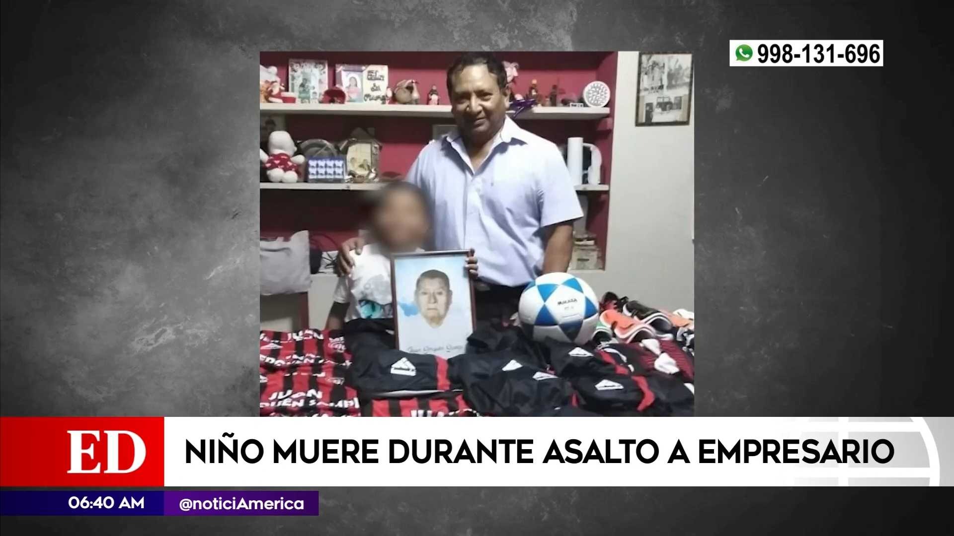 Niño de 10 años murió a causa de una bala perdida en Chiclayo