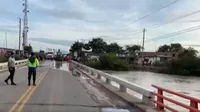Chiclayo: Río La Leche aumenta su caudal peligrosamente y amenaza con inundar puente