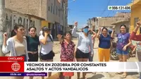 Chiclayo: Vecinos en zozobra por constantes asaltos y actos vandálicos