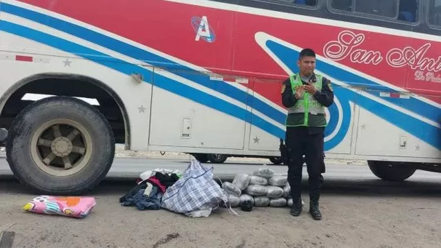 Intervienen a mujer con 22 bolsas de marihuana. Foto: Agencia Andina