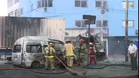 Ocho heridos dejó choque entre vehículos que ocasionó explosión e incendio en San Martin de Porres