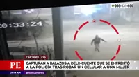 Chorrillos: Capturan a balazos a delincuente que robó un celular