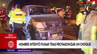 Conductor intentó huir tras protagonizar un accidente en Chorrillos