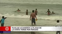 Familias acudieron a playas de la Costa Verde por feriado