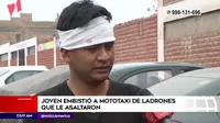 Chorrillos: Joven embistió mototaxi de ladrones que lo asaltaron