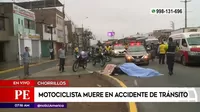 Chorrillos: Joven motociclista falleció en accidente de tránsito 