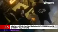 Chorrillos: ladrones armados asaltan a comensales y trabajadores de restaurante