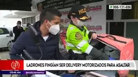 Chorrillos: Ladrones fingían ser delivery motorizados para asaltar