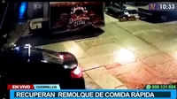 Chorrillos: Recuperan remolque de comida rápida que había sido robado