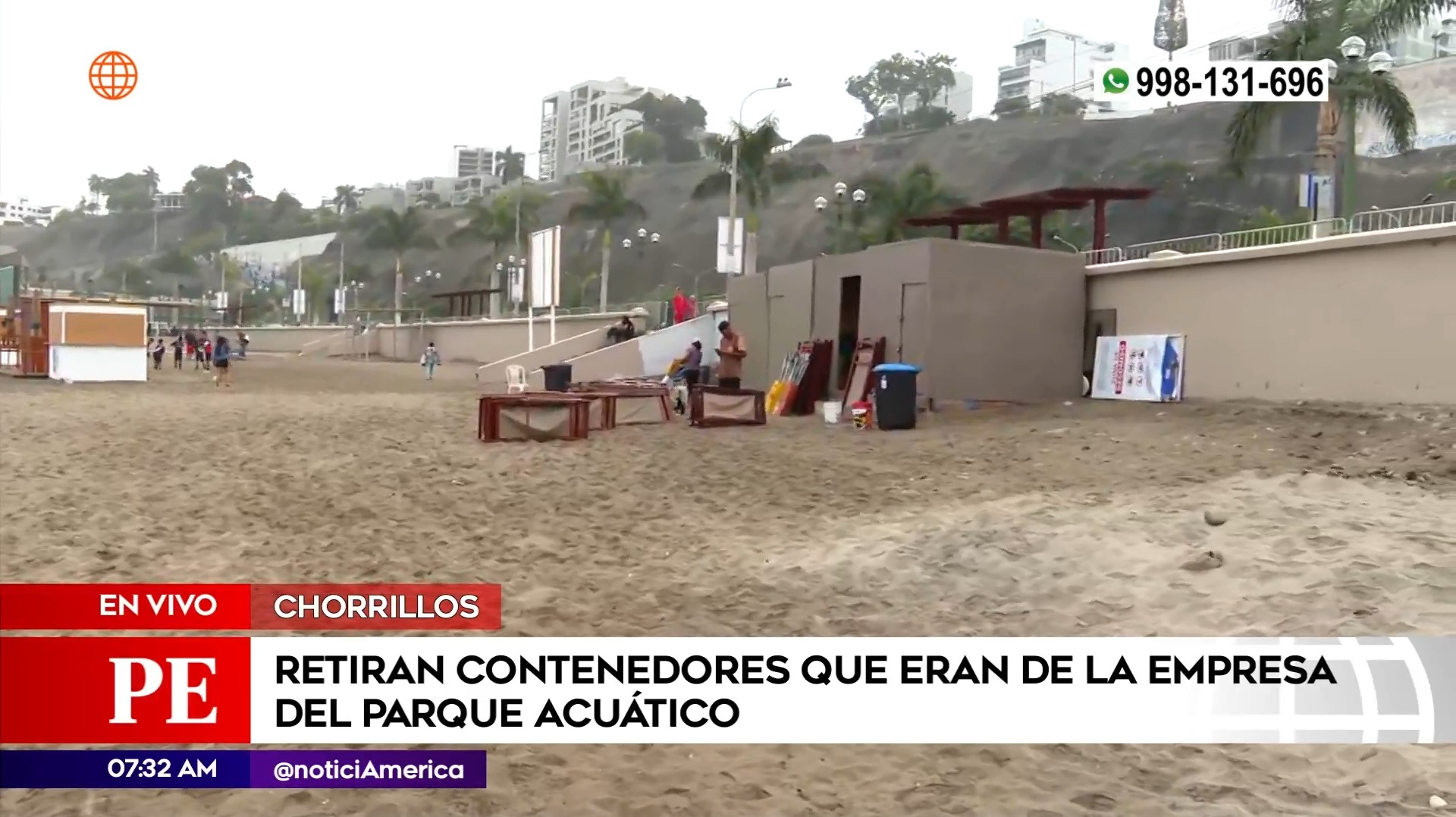 Situación en playa Agua Dulce tras enfrentamientos en Chorrillos. Foto: América Noticias