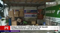 Chorrillos: Robaron vehículo y productos de taller valorizados en más de 50 mil soles