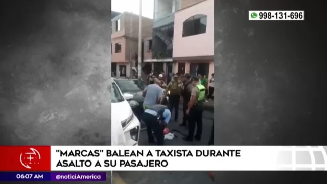 Chorrillos: Taxista fue baleado durante asalto a su pasajero