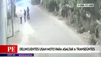 Chosica: Delincuentes usan moto para asaltar a transeúntes