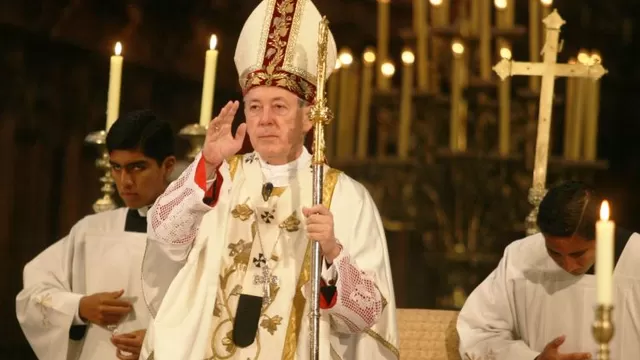 Juan Luis Cipriani, cardenal de Lima. Foto: Andina.