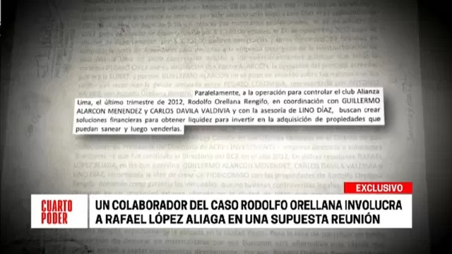 Un colaborador del caso Rodolfo Orellana involucra a Rafael López Aliaga en una supuesta reunión
