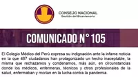 Colegio Médico del Perú iniciará proceso disciplinario a personal que se vacunó