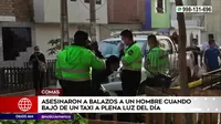 Comas: Asesinan a hombre cuando bajaba de taxi con su hijo